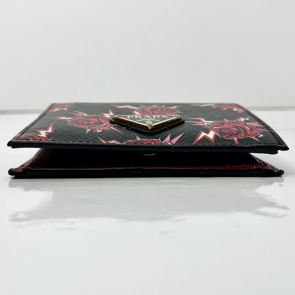 Prada Saffiano ‘Frankenstein Rose’ Limited Edition Bi-fold Wallet - Picture 5 of 12
